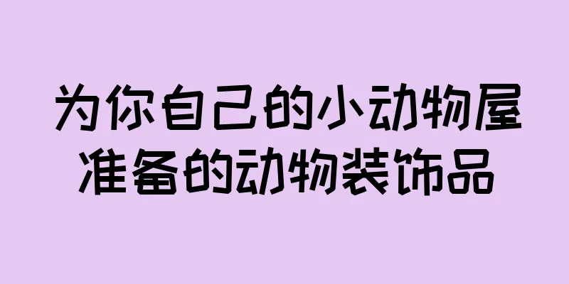 为你自己的小动物屋准备的动物装饰品