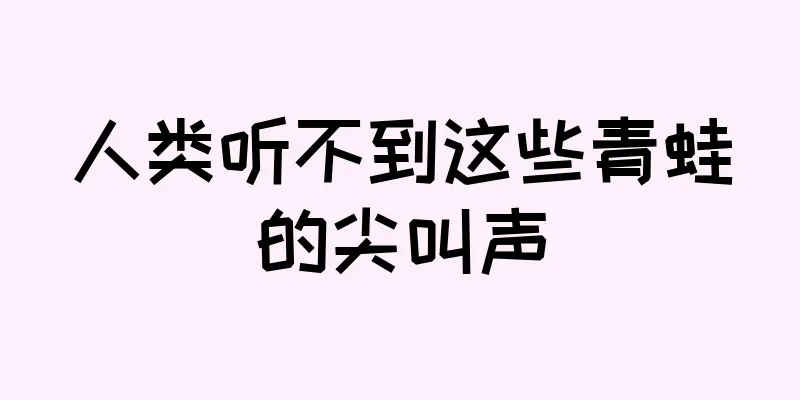 人类听不到这些青蛙的尖叫声