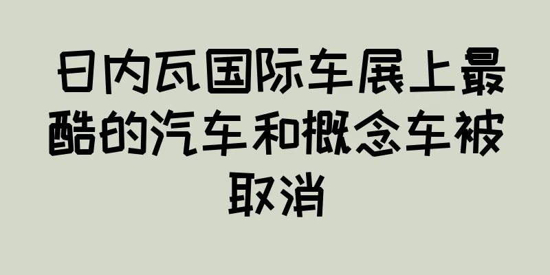 日内瓦国际车展上最酷的汽车和概念车被取消
