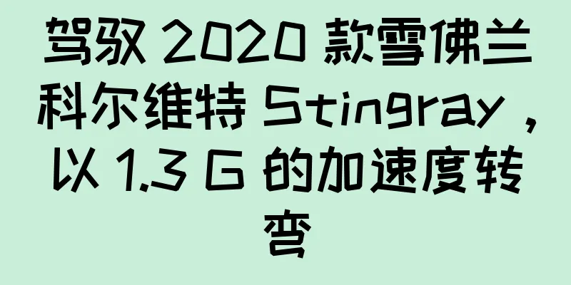 驾驭 2020 款雪佛兰科尔维特 Stingray，以 1.3 G 的加速度转弯