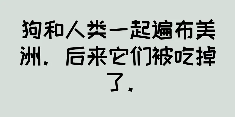 狗和人类一起遍布美洲。后来它们被吃掉了。