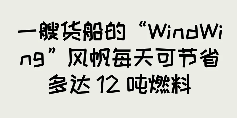 一艘货船的“WindWing”风帆每天可节省多达 12 吨燃料