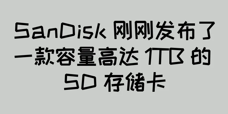 SanDisk 刚刚发布了一款容量高达 1TB 的 SD 存储卡