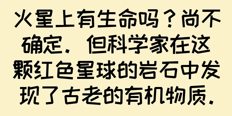 火星上有生命吗？尚不确定。但科学家在这颗红色星球的岩石中发现了古老的有机物质。