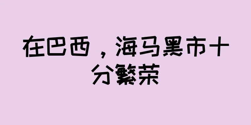 在巴西，海马黑市十分繁荣