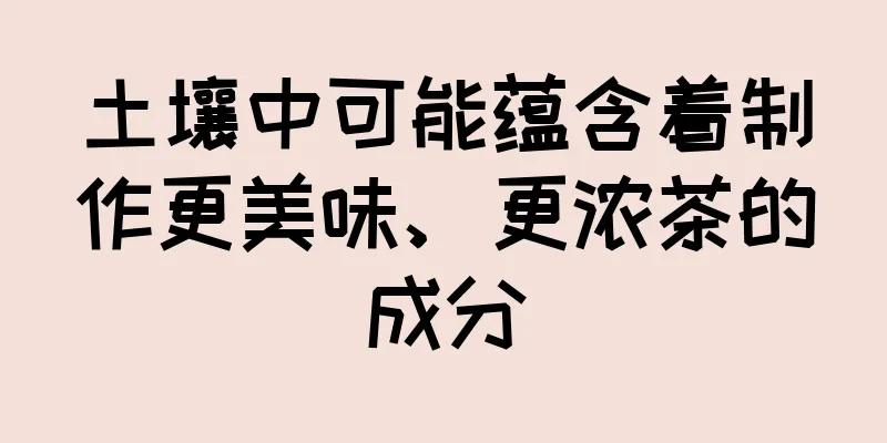 土壤中可能蕴含着制作更美味、更浓茶的成分