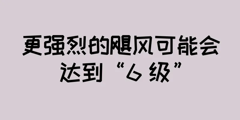 更强烈的飓风可能会达到“6 级”