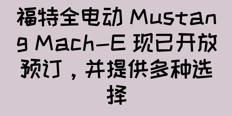 福特全电动 Mustang Mach-E 现已开放预订，并提供多种选择
