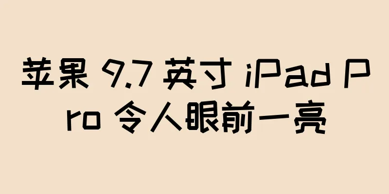 苹果 9.7 英寸 iPad Pro 令人眼前一亮