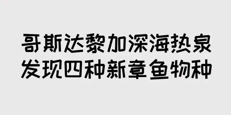 哥斯达黎加深海热泉发现四种新章鱼物种