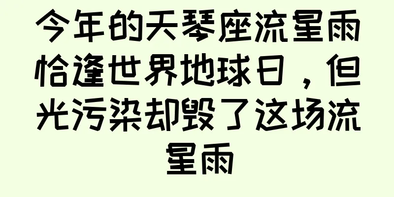 今年的天琴座流星雨恰逢世界地球日，但光污染却毁了这场流星雨