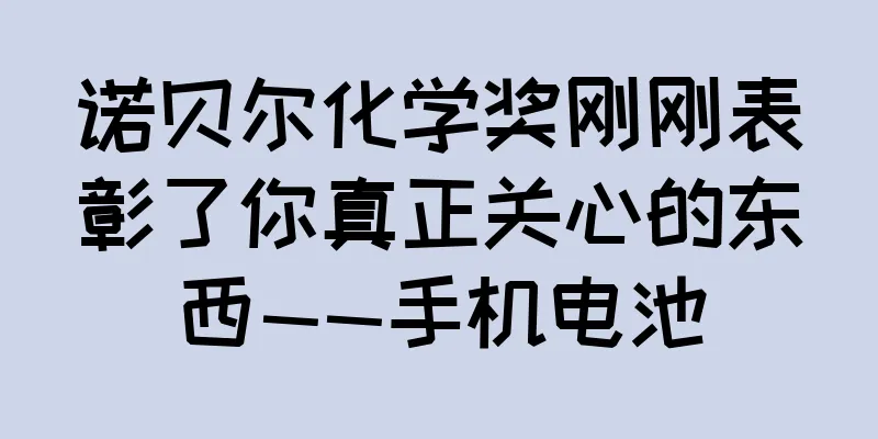 诺贝尔化学奖刚刚表彰了你真正关心的东西——手机电池