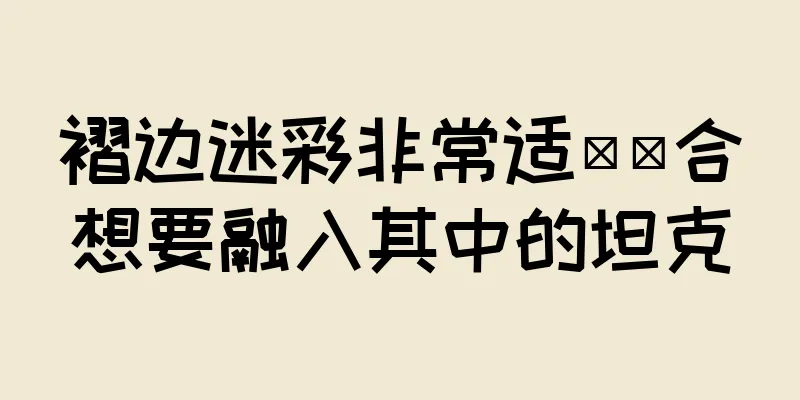 褶边迷彩非常适​​合想要融入其中的坦克
