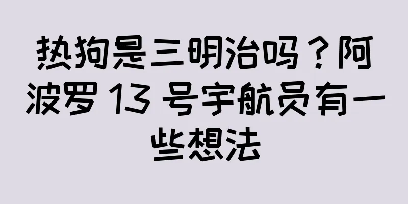 热狗是三明治吗？阿波罗 13 号宇航员有一些想法
