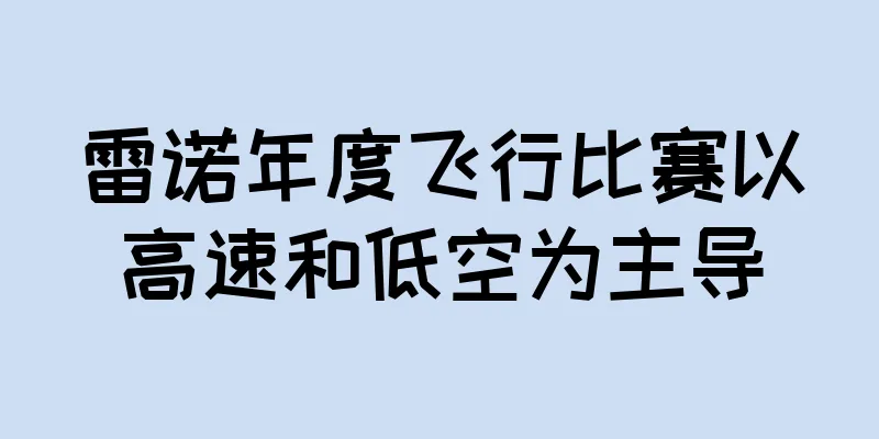 雷诺年度飞行比赛以高速和低空为主导