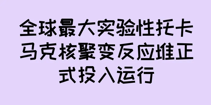 全球最大实验性托卡马克核聚变反应堆正式投入运行