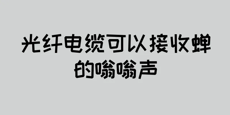 光纤电缆可以接收蝉的嗡嗡声