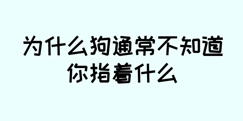 为什么狗通常不知道你指着什么