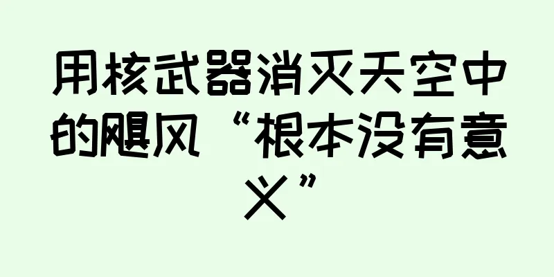 用核武器消灭天空中的飓风“根本没有意义”
