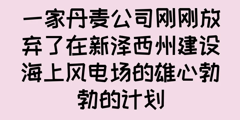 一家丹麦公司刚刚放弃了在新泽西州建设海上风电场的雄心勃勃的计划