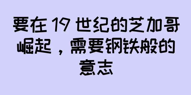 要在 19 世纪的芝加哥崛起，需要钢铁般的意志