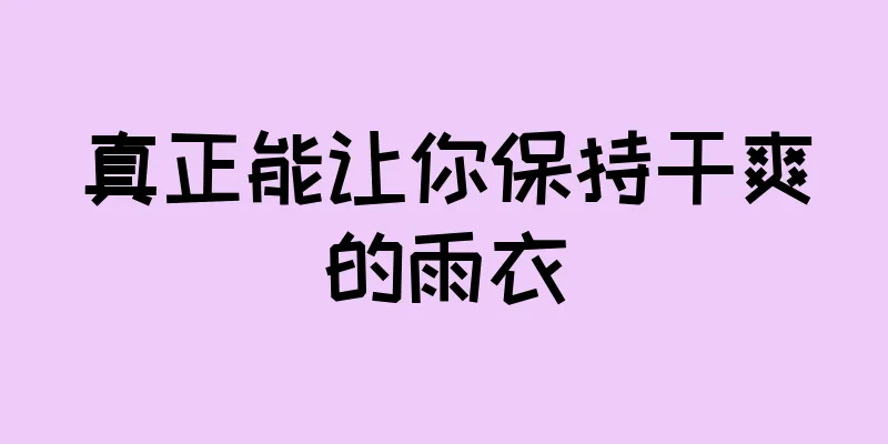 真正能让你保持干爽的雨衣