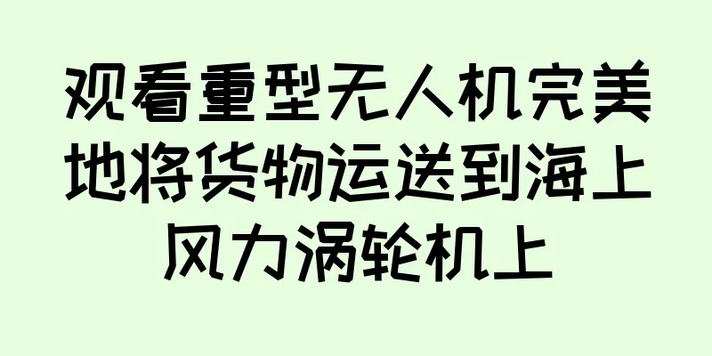 观看重型无人机完美地将货物运送到海上风力涡轮机上