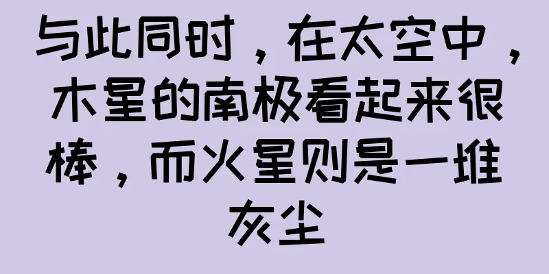 与此同时，在太空中，木星的南极看起来很棒，而火星则是一堆灰尘