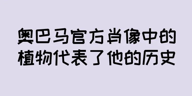 奥巴马官方肖像中的植物代表了他的历史