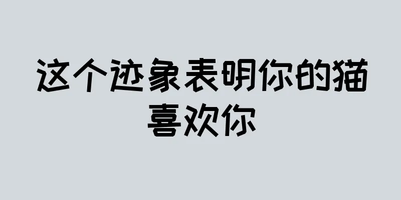 这个迹象表明你的猫喜欢你