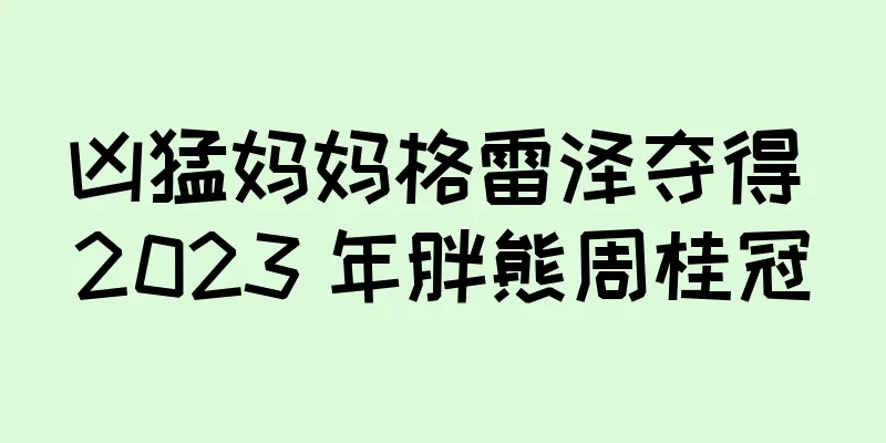 凶猛妈妈格雷泽夺得 2023 年胖熊周桂冠