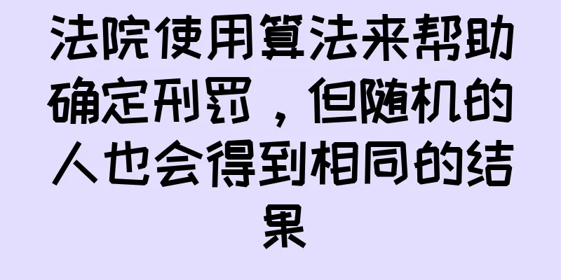法院使用算法来帮助确定刑罚，但随机的人也会得到相同的结果