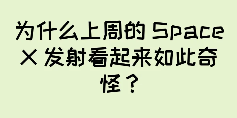 为什么上周的 SpaceX 发射看起来如此奇怪？
