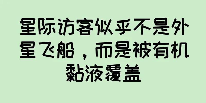 星际访客似乎不是外星飞船，而是被有机黏液覆盖