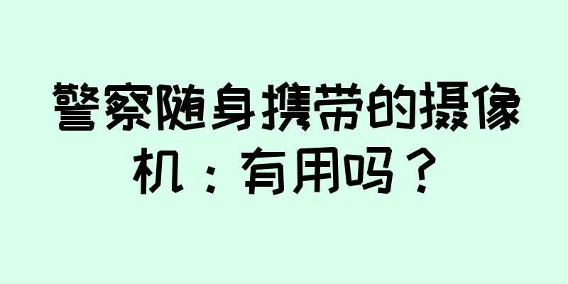 警察随身携带的摄像机：有用吗？