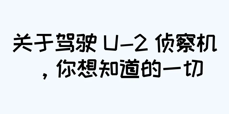 关于驾驶 U-2 侦察机，你想知道的一切