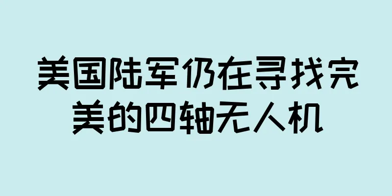 美国陆军仍在寻找完美的四轴无人机