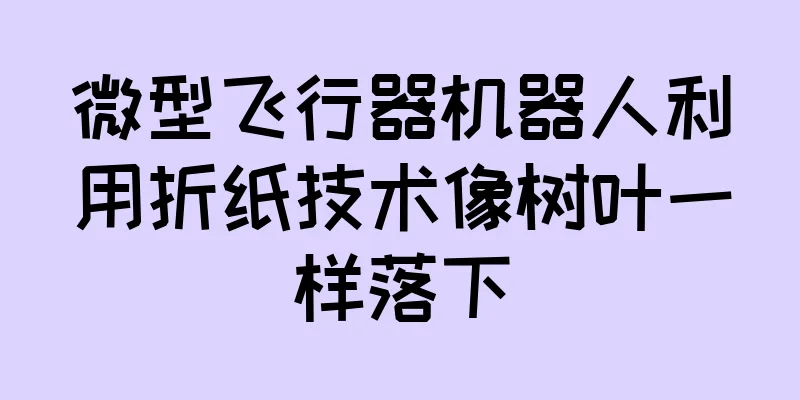 微型飞行器机器人利用折纸技术像树叶一样落下