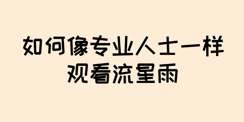 如何像专业人士一样观看流星雨