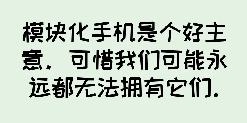 模块化手机是个好主意。可惜我们可能永远都无法拥有它们。