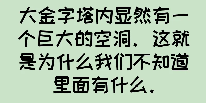 大金字塔内显然有一个巨大的空洞。这就是为什么我们不知道里面有什么。