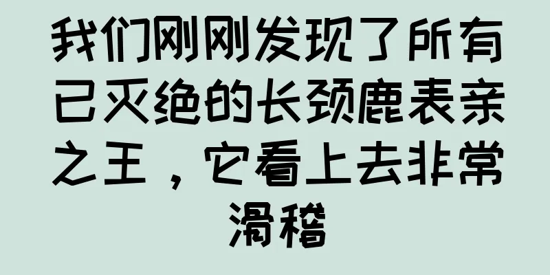 我们刚刚发现了所有已灭绝的长颈鹿表亲之王，它看上去非常滑稽
