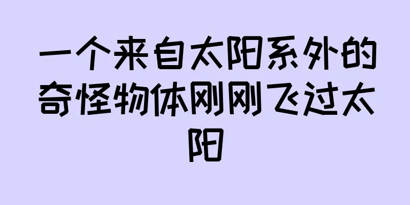 一个来自太阳系外的奇怪物体刚刚飞过太阳