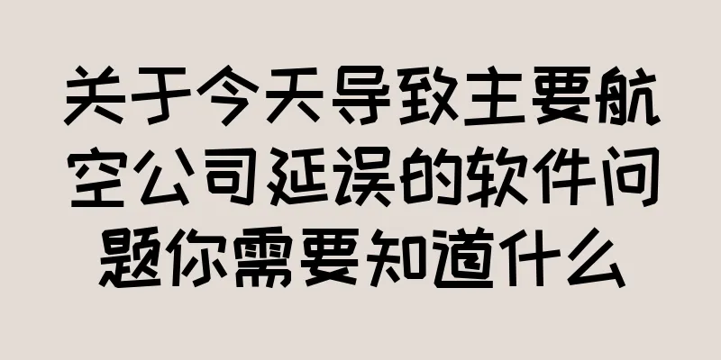 关于今天导致主要航空公司延误的软件问题你需要知道什么