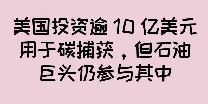 美国投资逾 10 亿美元用于碳捕获，但石油巨头仍参与其中
