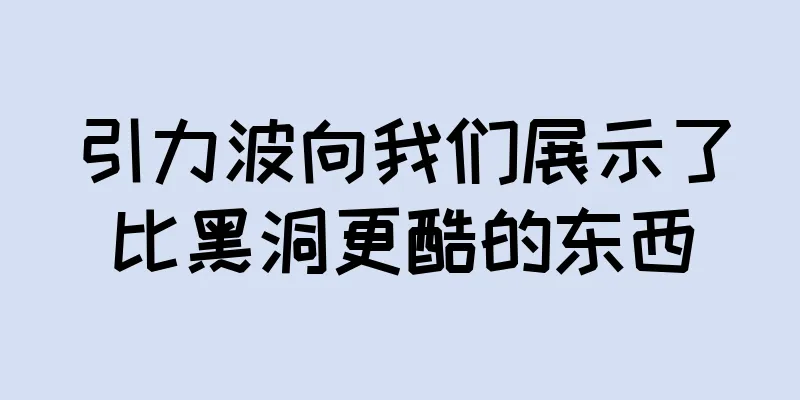 引力波向我们展示了比黑洞更酷的东西
