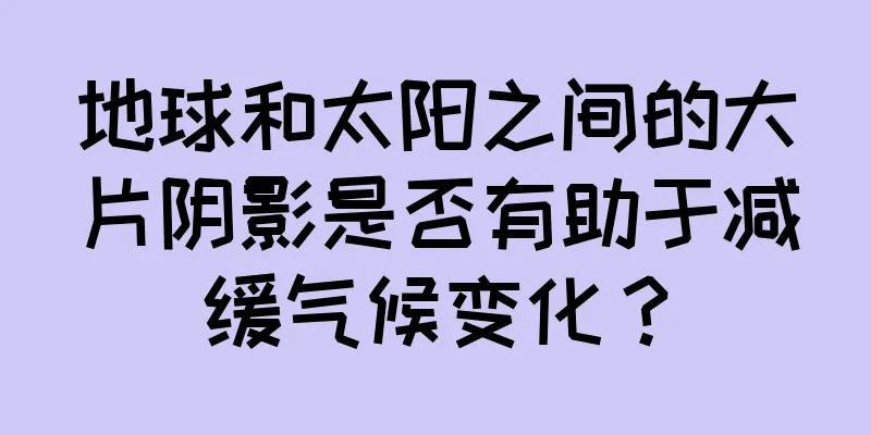 地球和太阳之间的大片阴影是否有助于减缓气候变化？