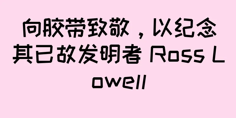 向胶带致敬，以纪念其已故发明者 Ross Lowell
