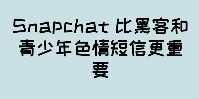 Snapchat 比黑客和青少年色情短信更重要
