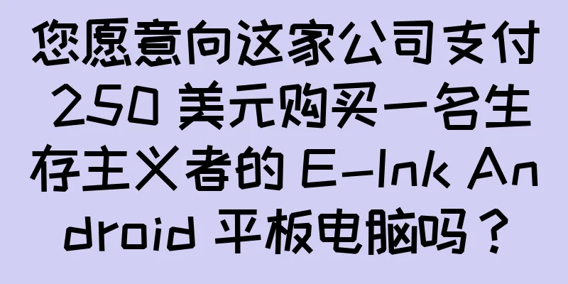 您愿意向这家公司支付 250 美元购买一名生存主义者的 E-Ink Android 平板电脑吗？
